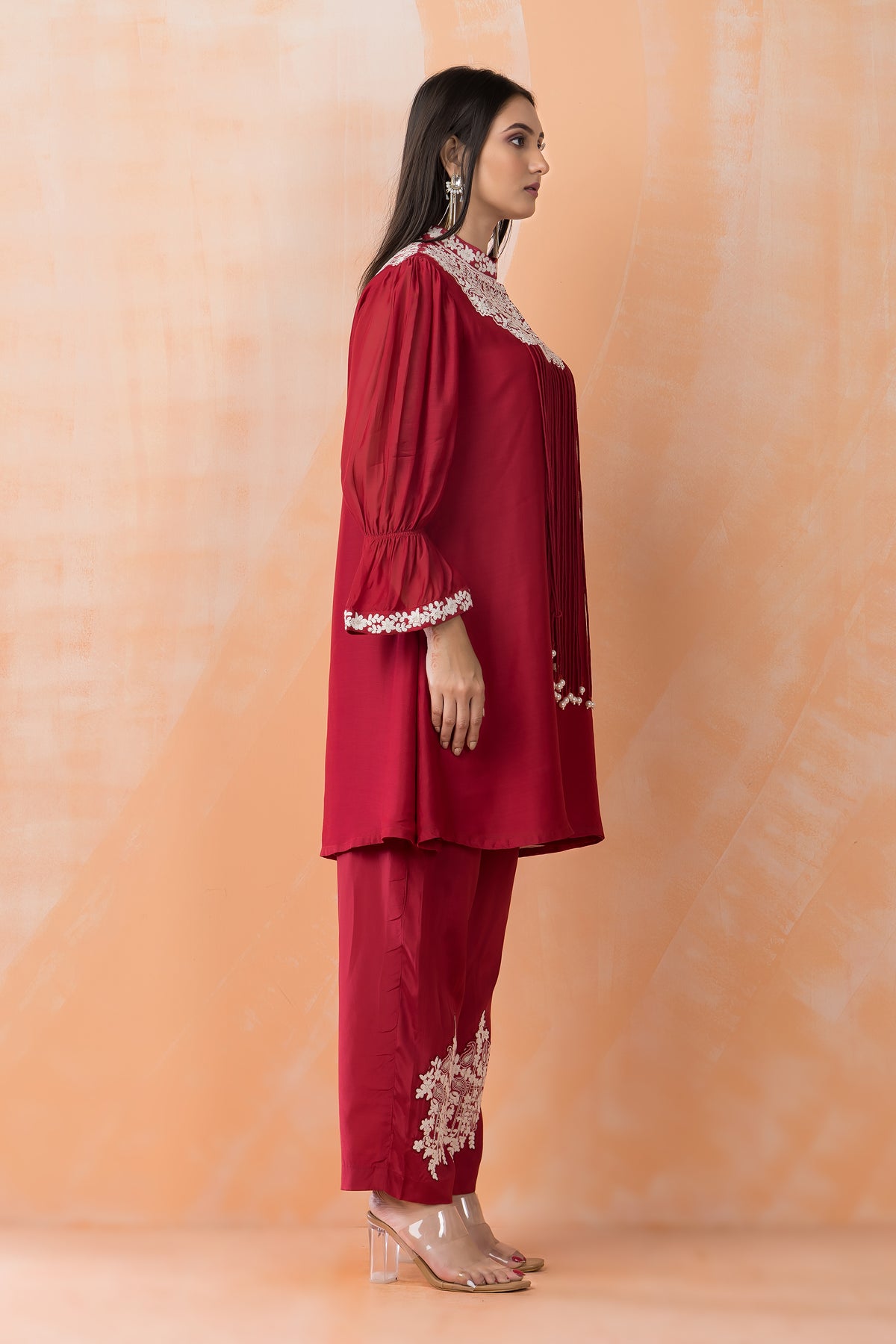 Chanderi Kurti-Pant Set