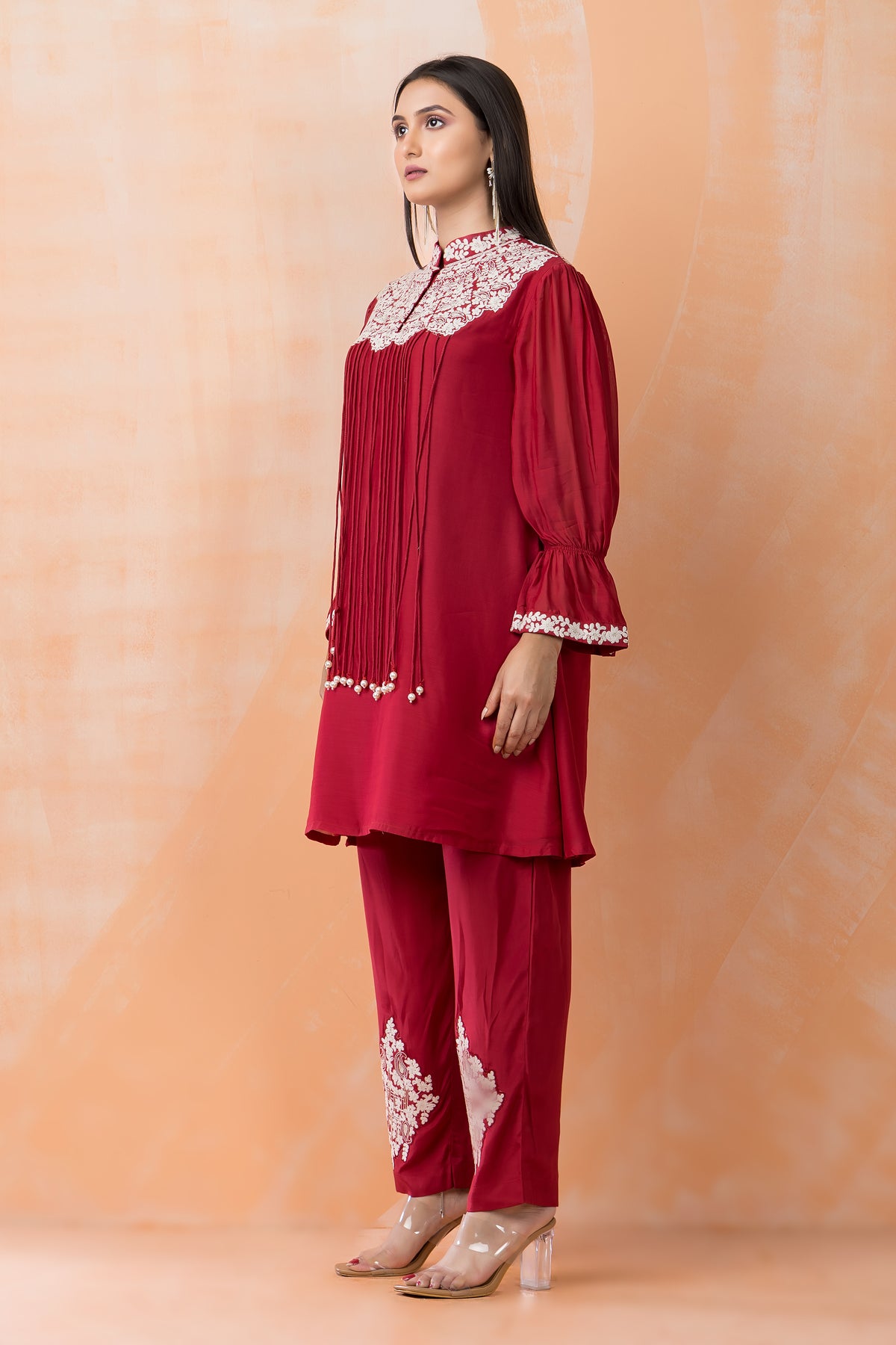 Chanderi Kurti-Pant Set