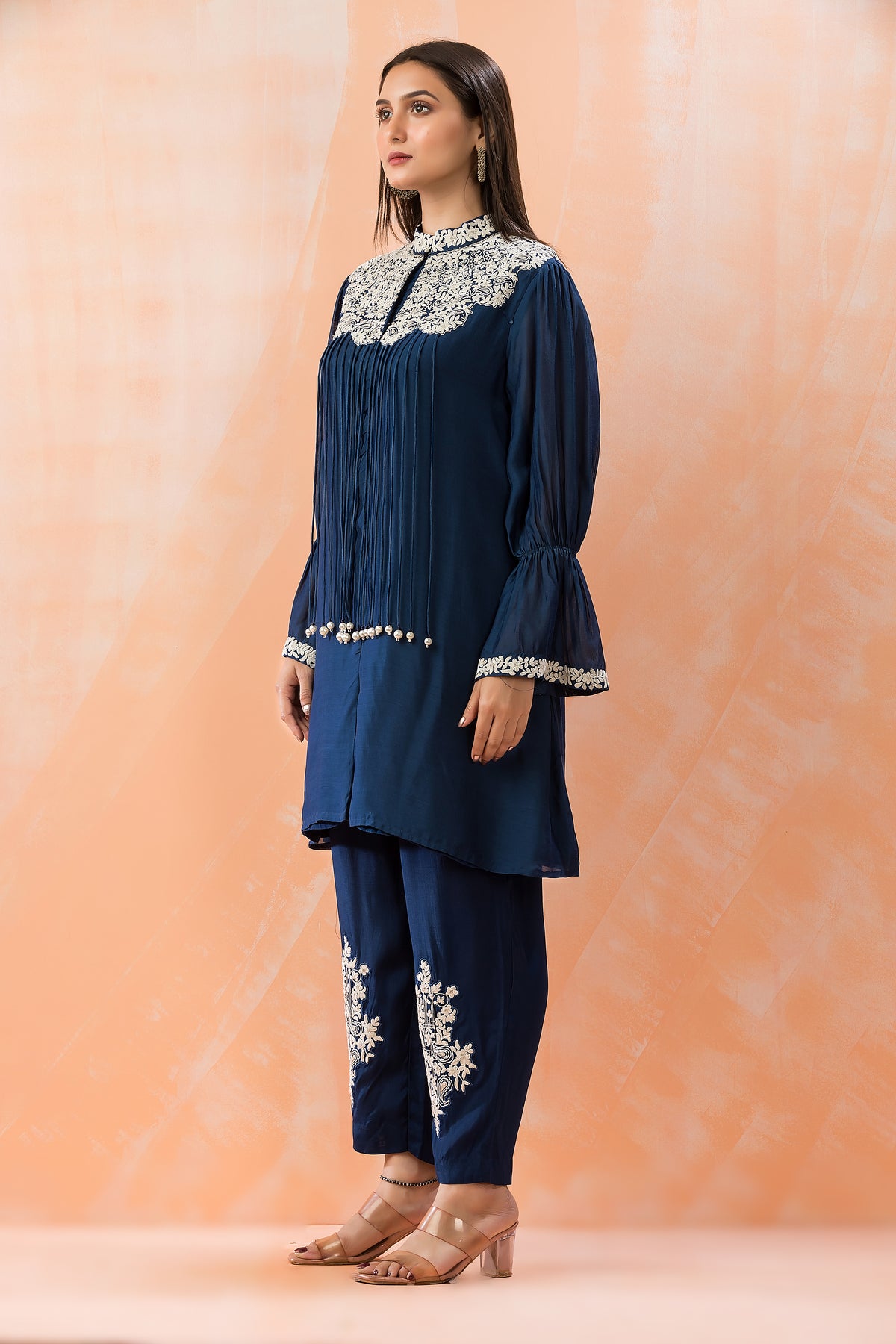 Chanderi Kurti-Pant Set