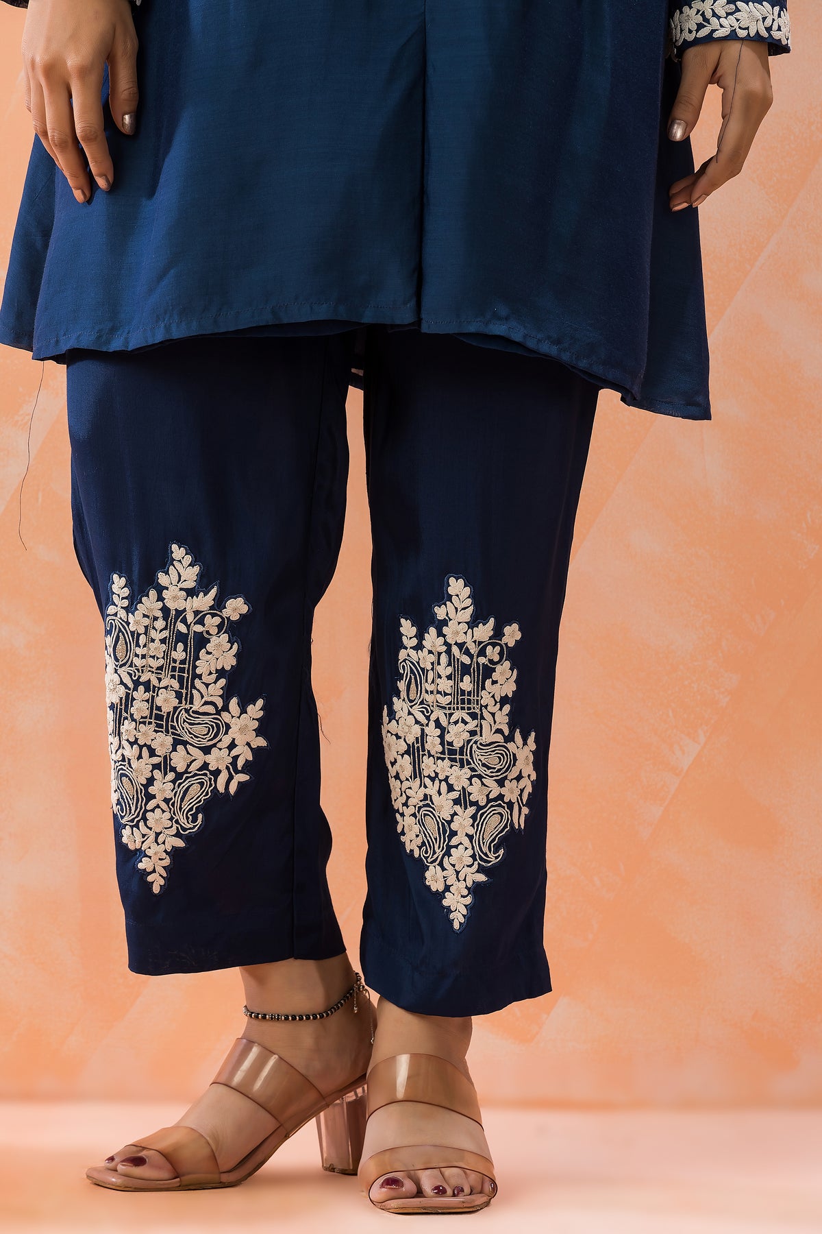 Chanderi Kurti-Pant Set