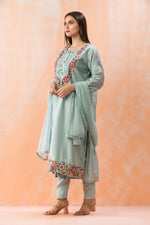 Sacred SDuta Silk Kurta Pant Dupatta Set