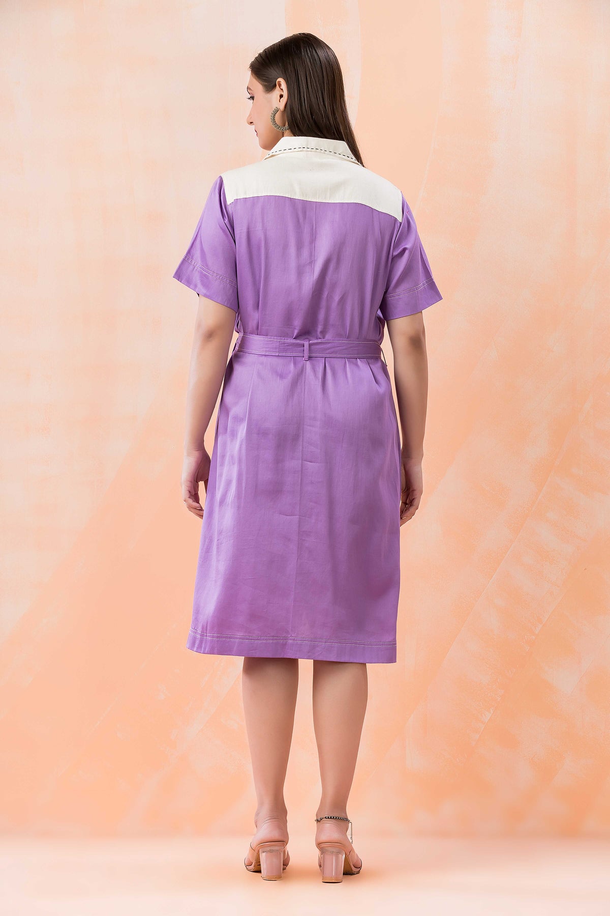 Designer Knee Length Cotton Dress