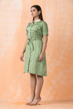 Designer Knee Length Cotton Dress