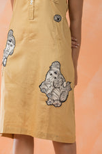 Knee Length Designer Patchwork Dress