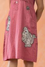 Knee Length Designer Patchwork Dress