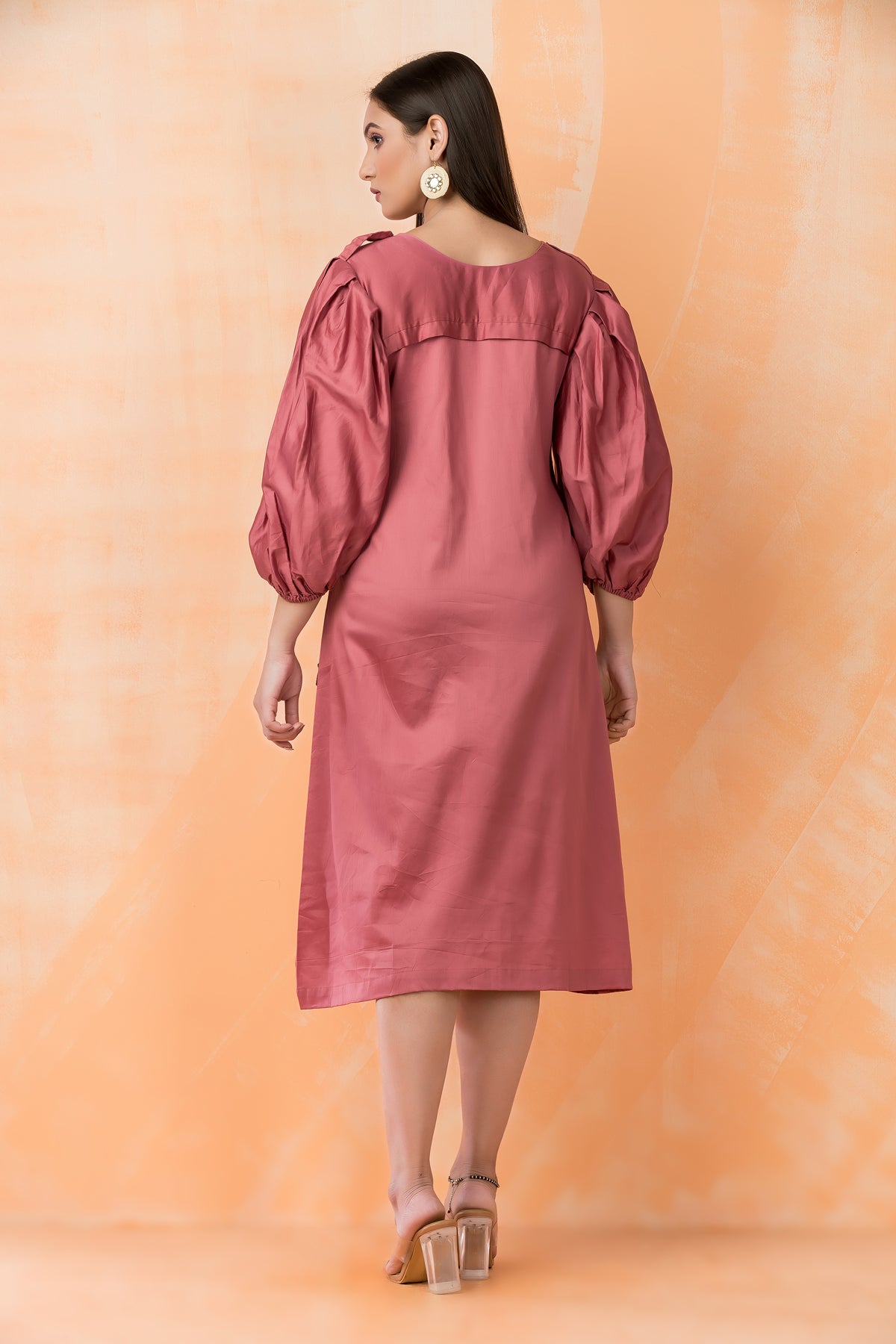 Knee Length Designer Cotton Dress