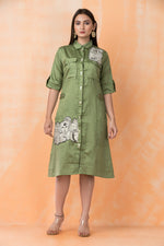 Knee Length Designer Cotton Dress