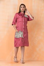 Knee Length Designer Cotton Dress