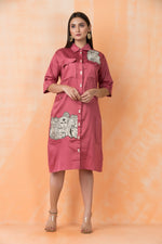 Knee Length Designer Cotton Dress