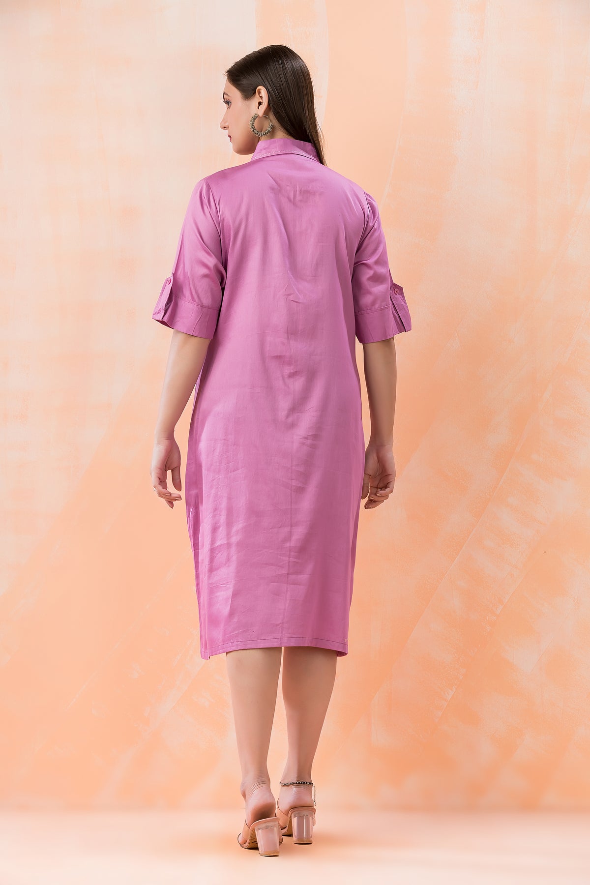 Knee Length Designer Cotton Dress