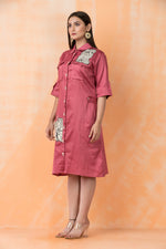 Knee Length Designer Cotton Dress