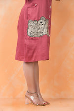 Knee Length Designer Cotton Dress