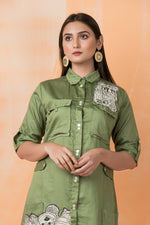 Knee Length Designer Cotton Dress