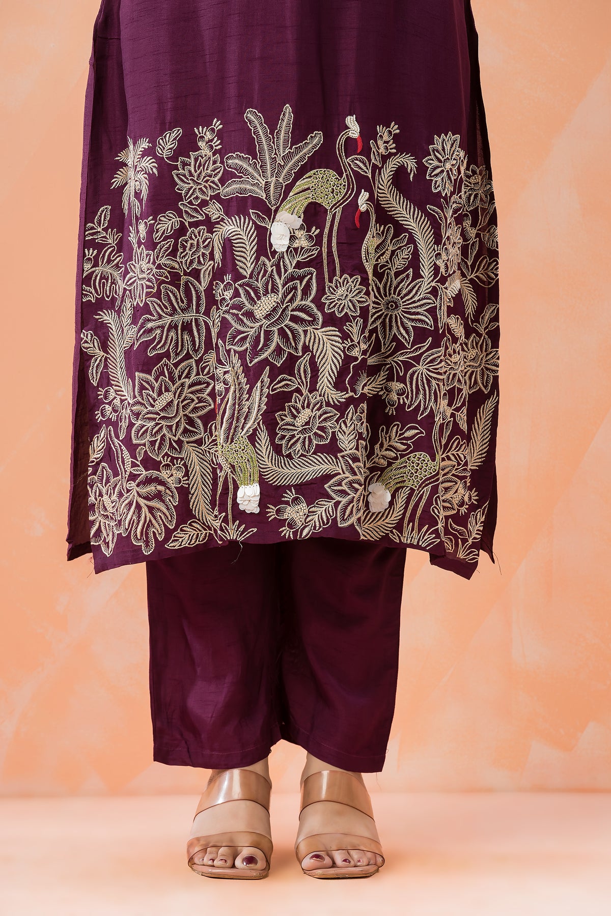 Designer Silk Kurti Pant Set