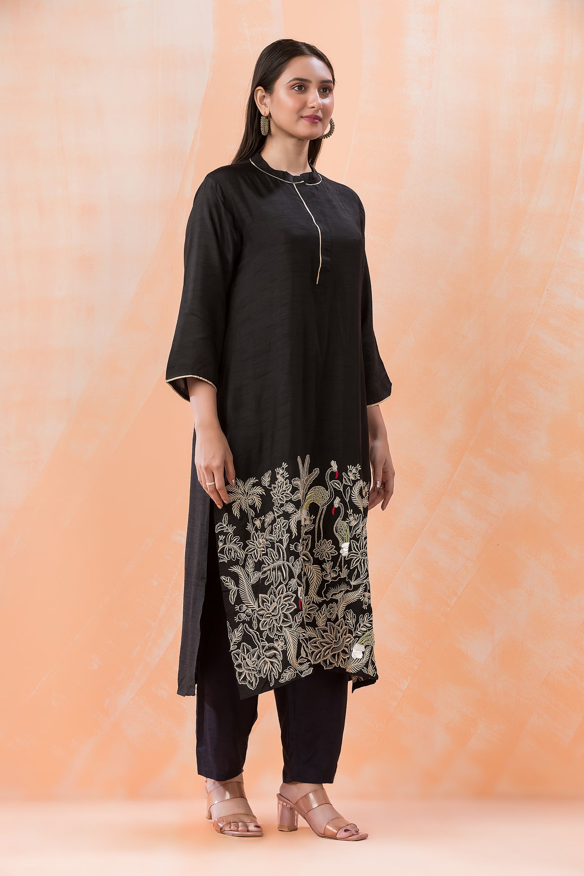 Designer Silk Kurti Pant Set