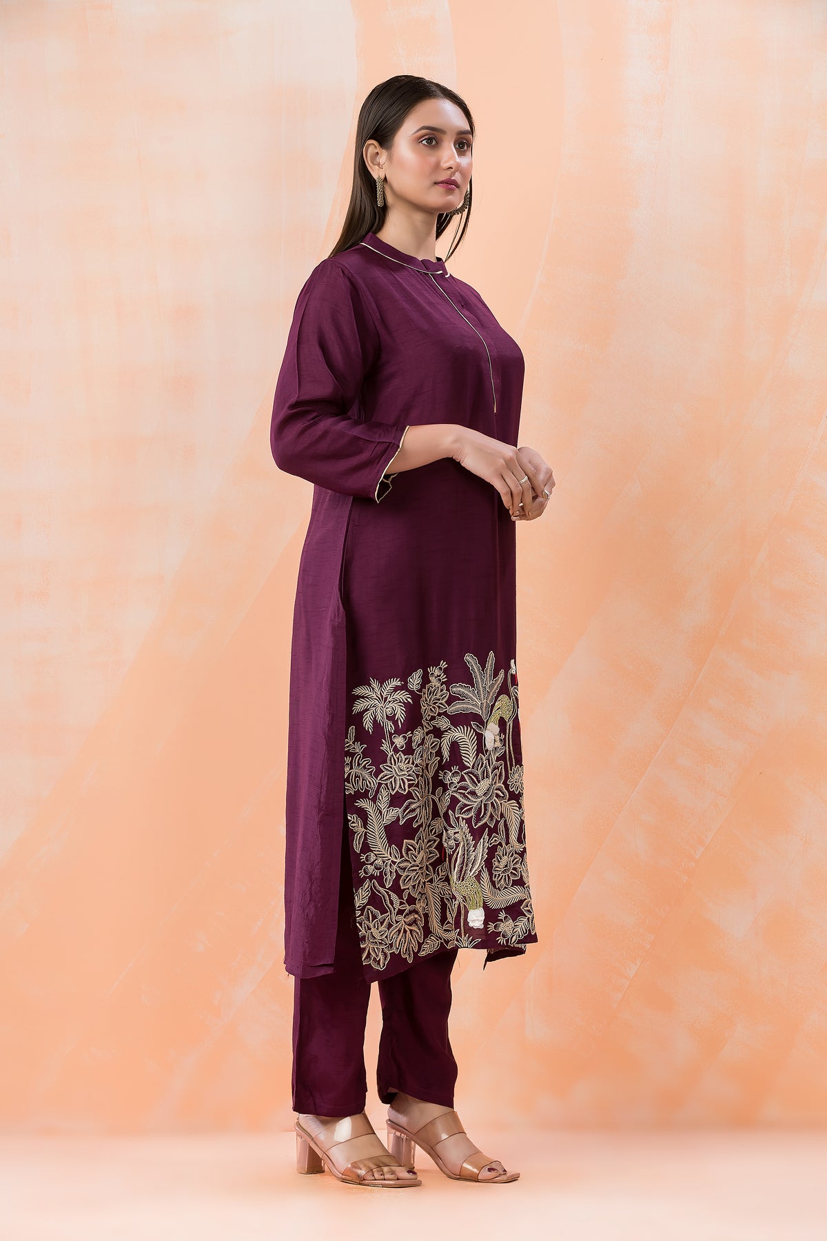 Designer Silk Kurti Pant Set