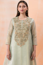 Designer Kurti-Pant Set with Yoke Embroidery