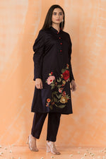 Embroidered Cotton Kurti-Pant Set