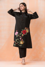 Embroidered Cotton Kurti-Pant Set