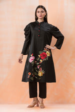 Embroidered Cotton Kurti-Pant Set