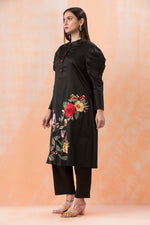 Embroidered Cotton Kurti-Pant Set