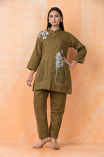 Hand Appliqued Cotton Co-ord Set