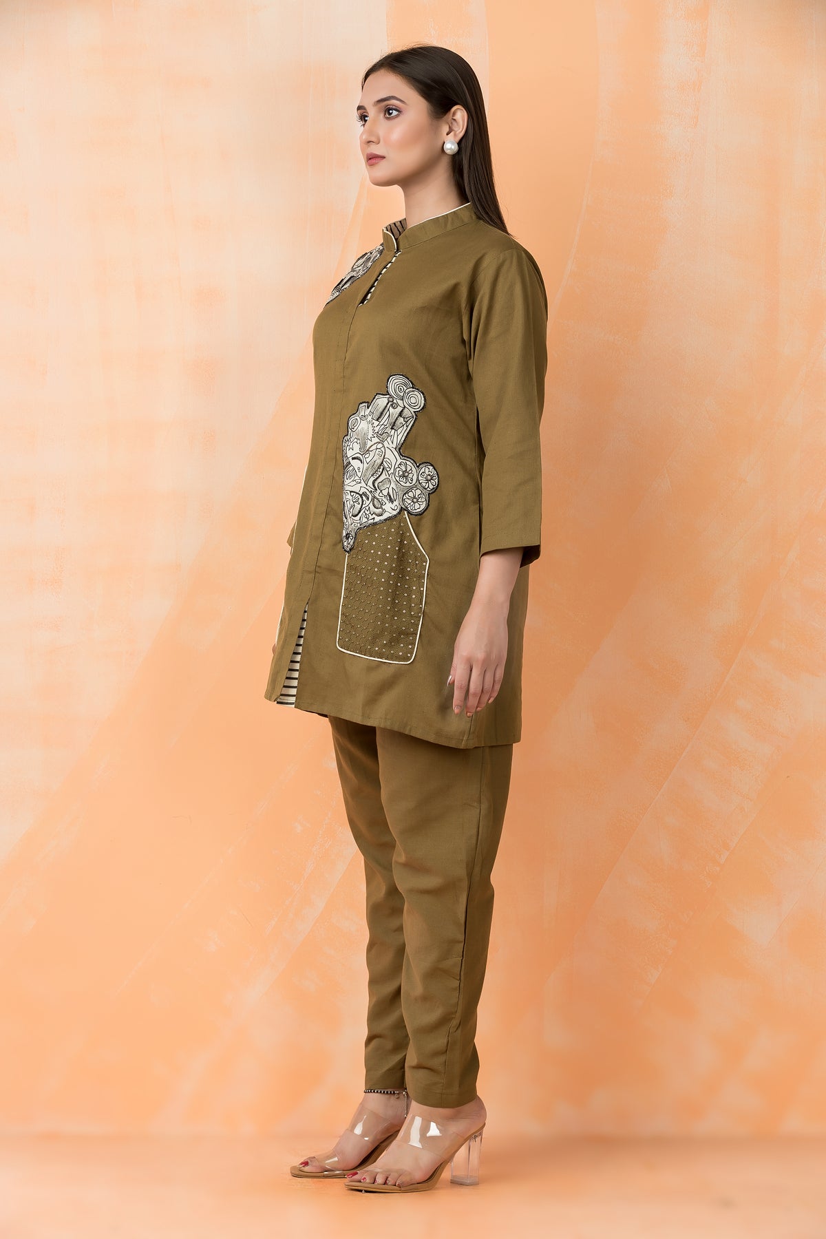 Hand Appliqued Cotton Co-ord Set
