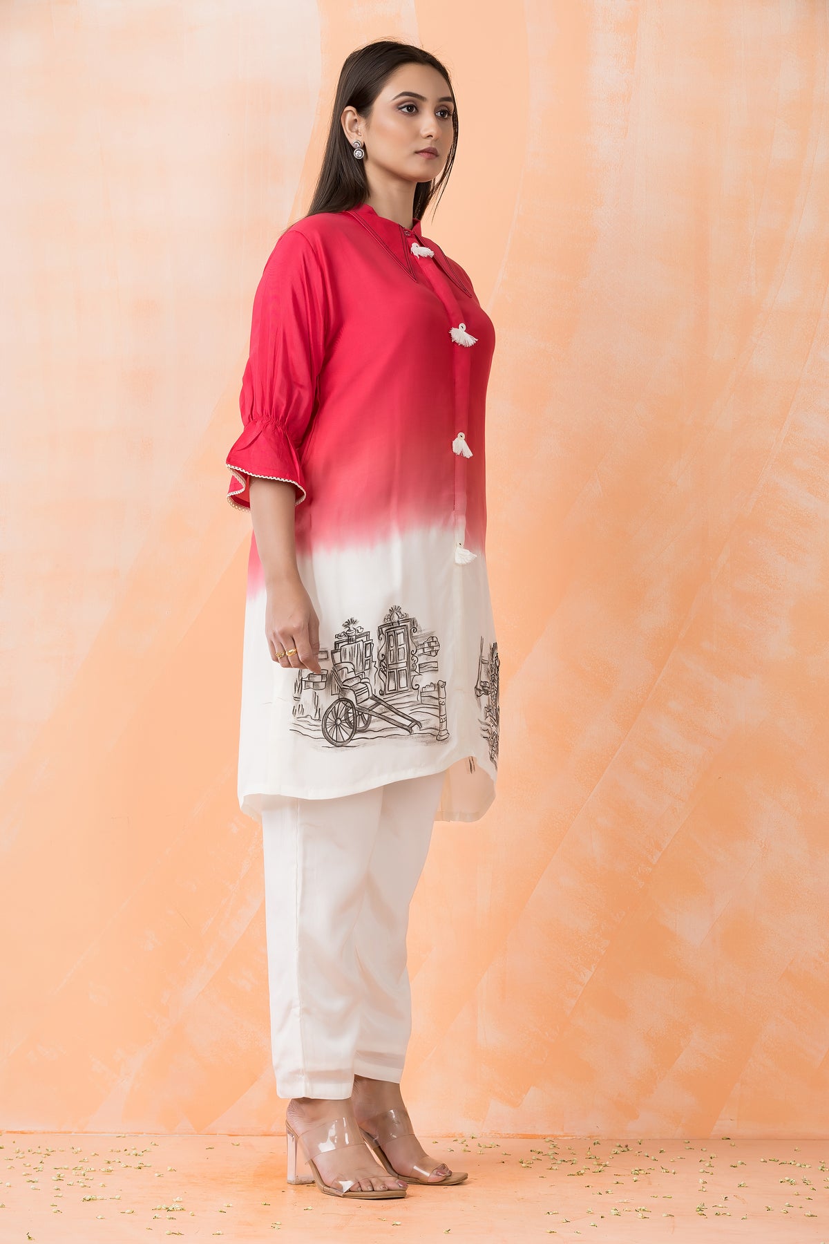 Hand Painted Muslin Co-ord Set