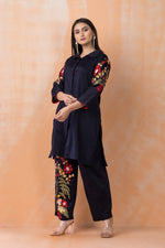 Cotton Co-ord Set with Heavy Embroidery