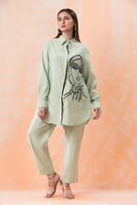 Embroidered Silk Co-ord Set