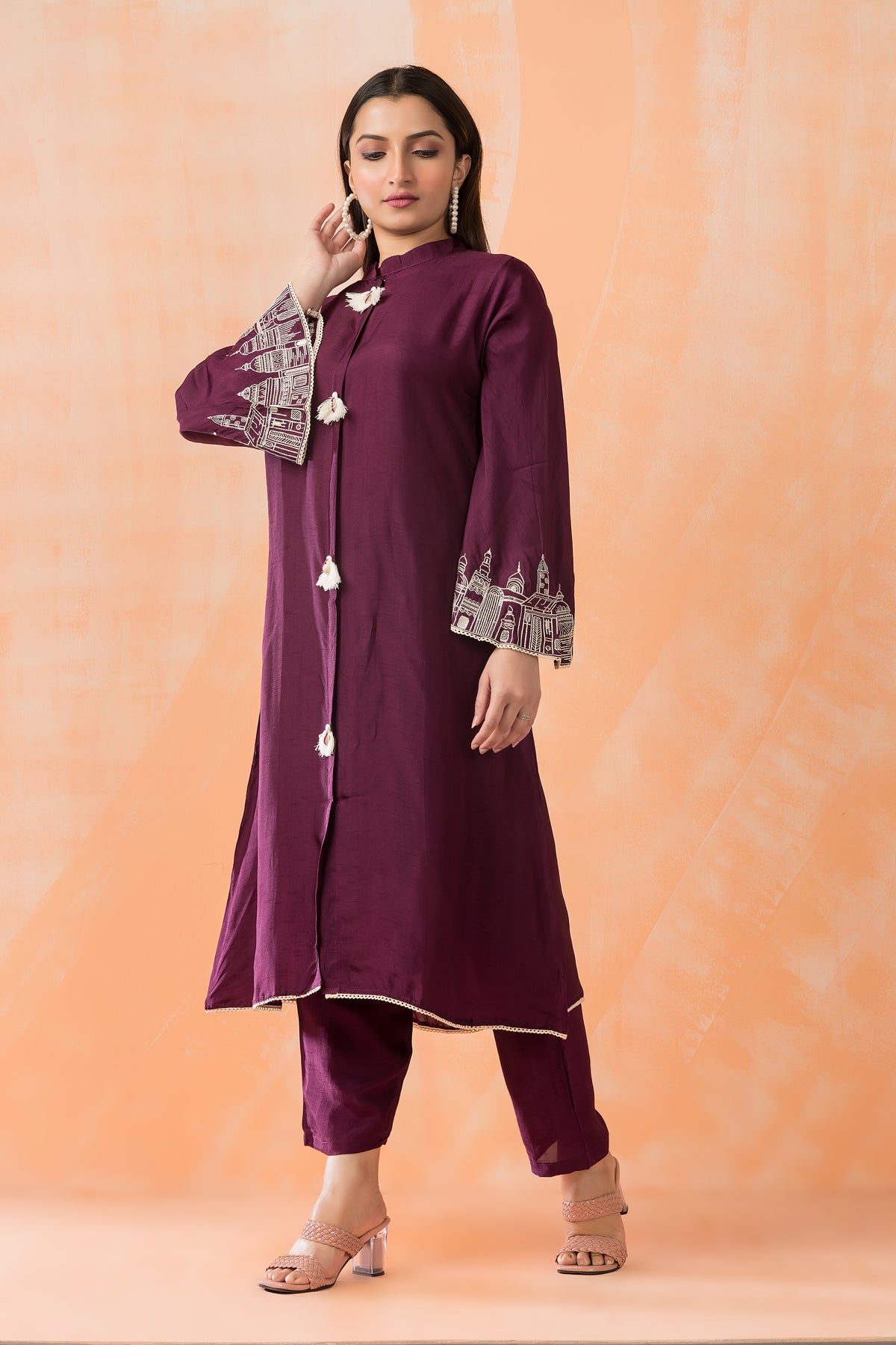 Silk Kurti-Pant Set