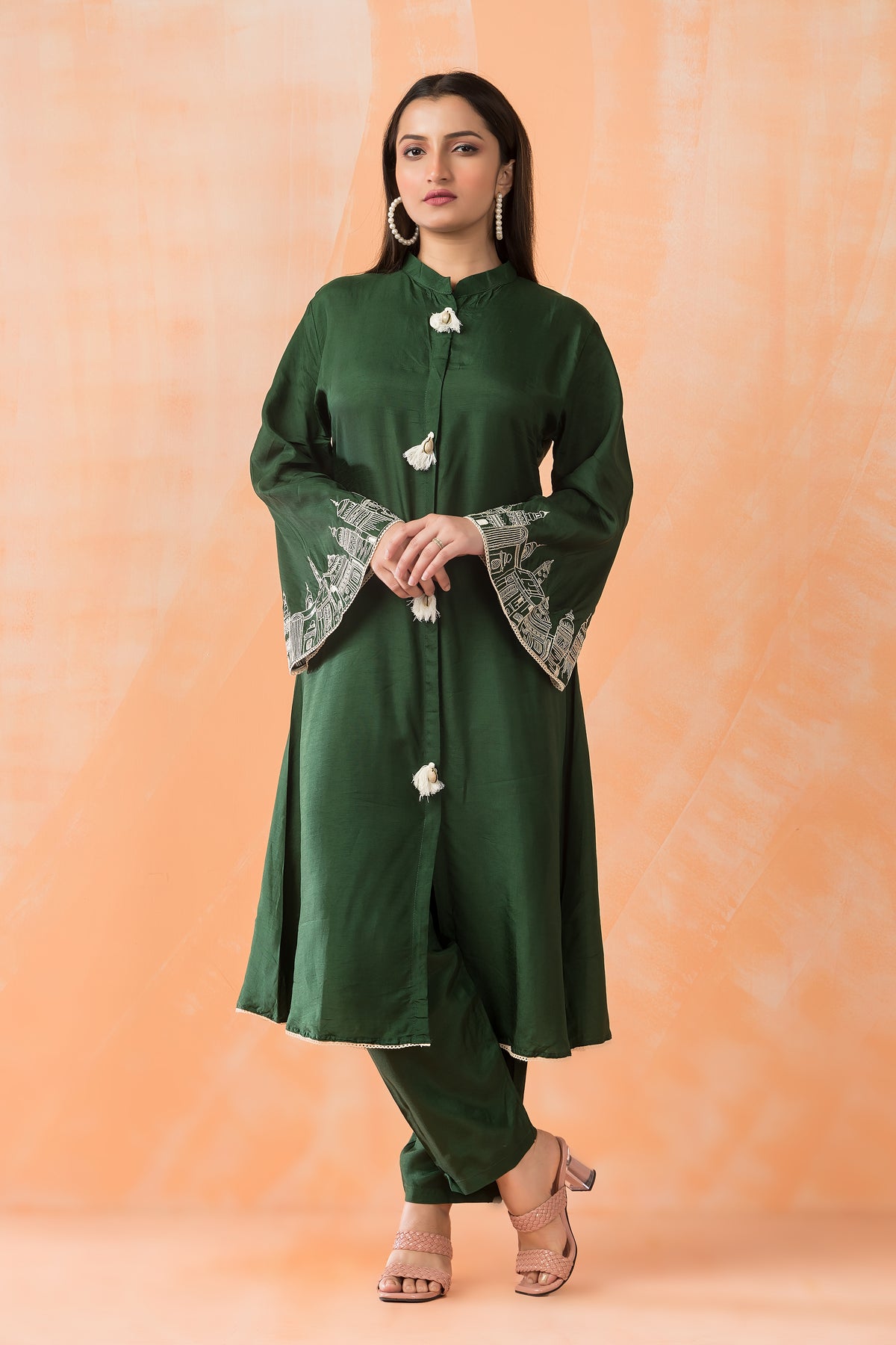 Silk Kurti-Pant Set