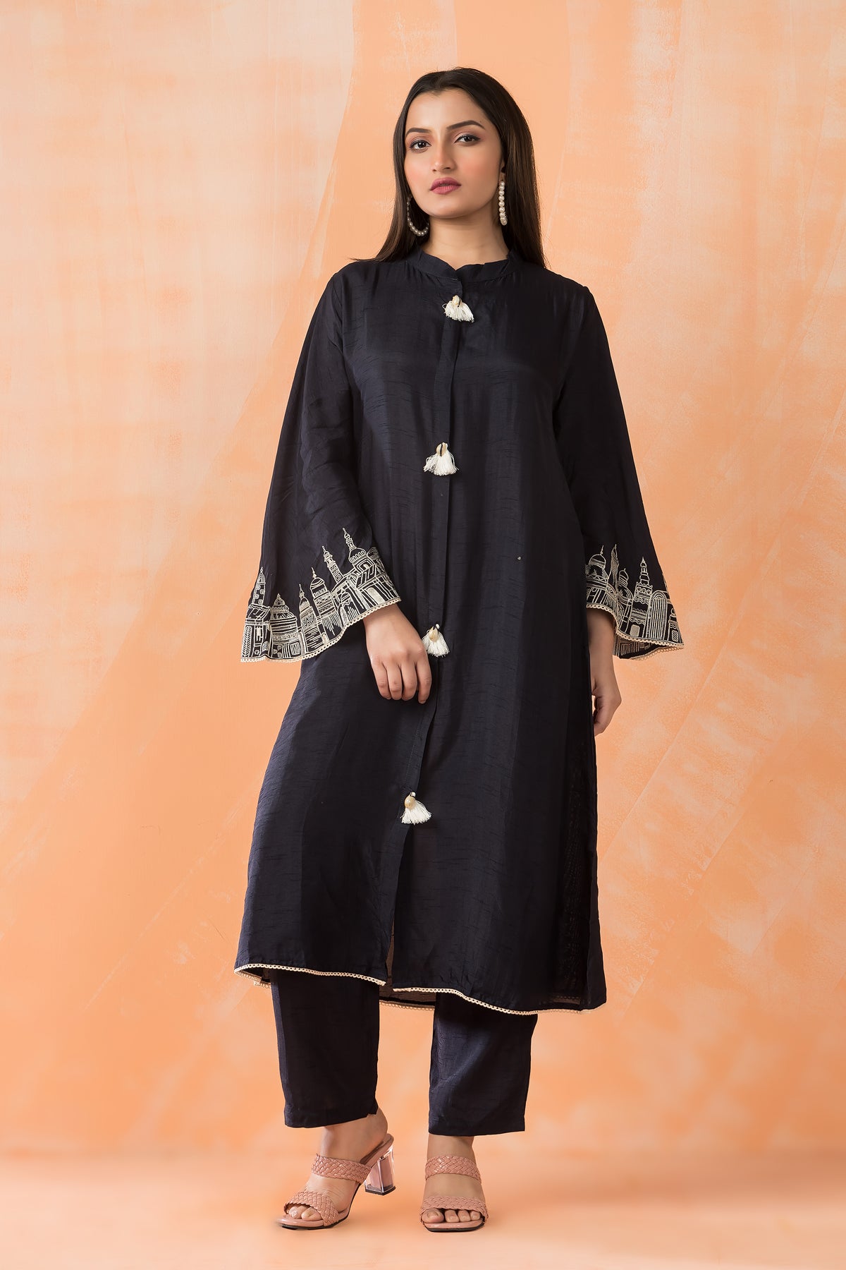 Silk Kurti-Pant Set