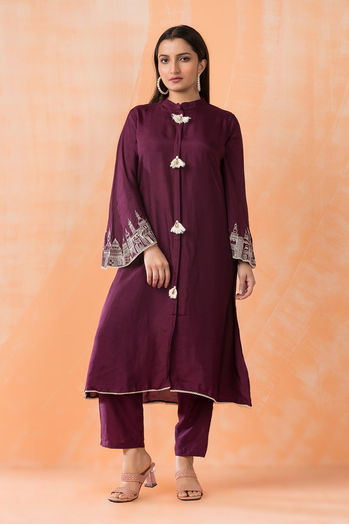 Silk Kurti-Pant Set