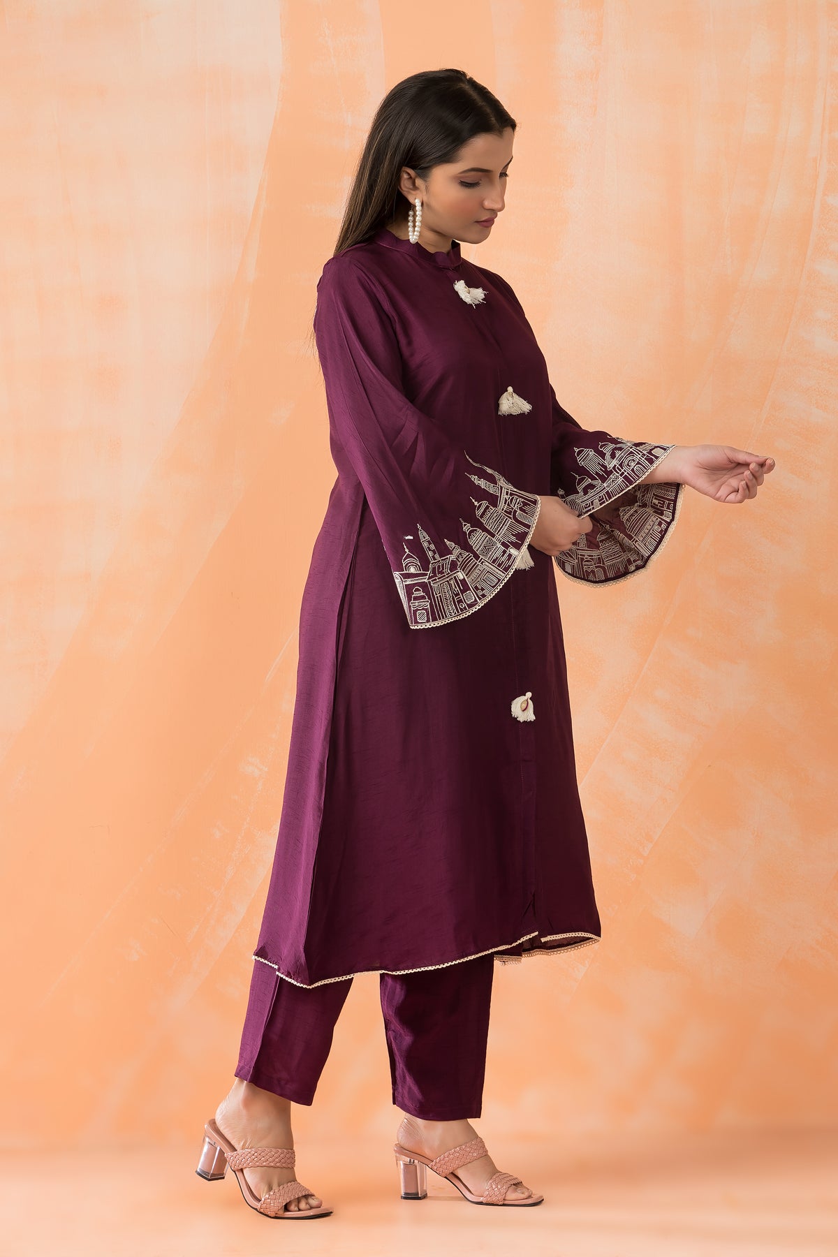 Silk Kurti-Pant Set