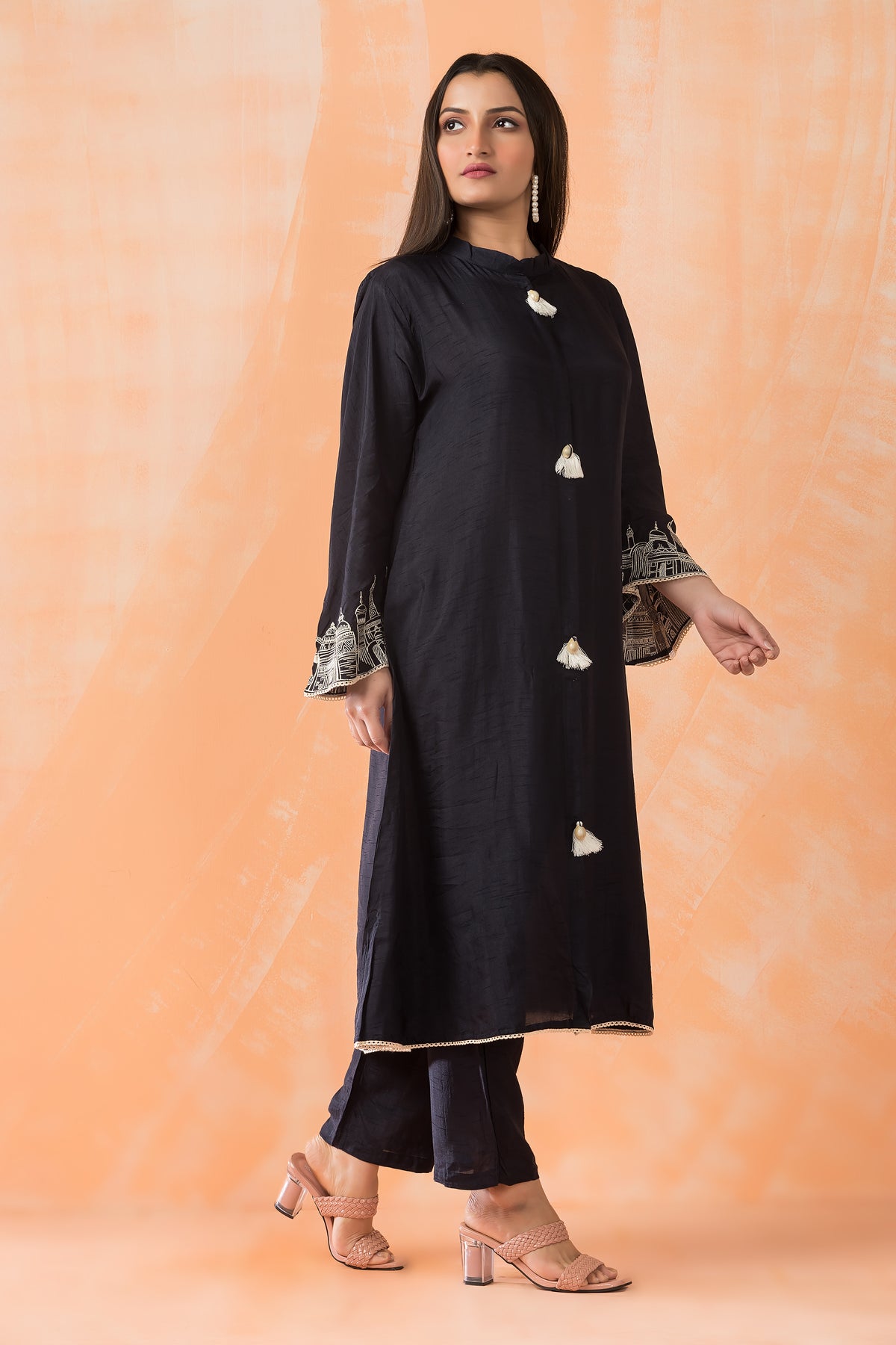 Silk Kurti-Pant Set