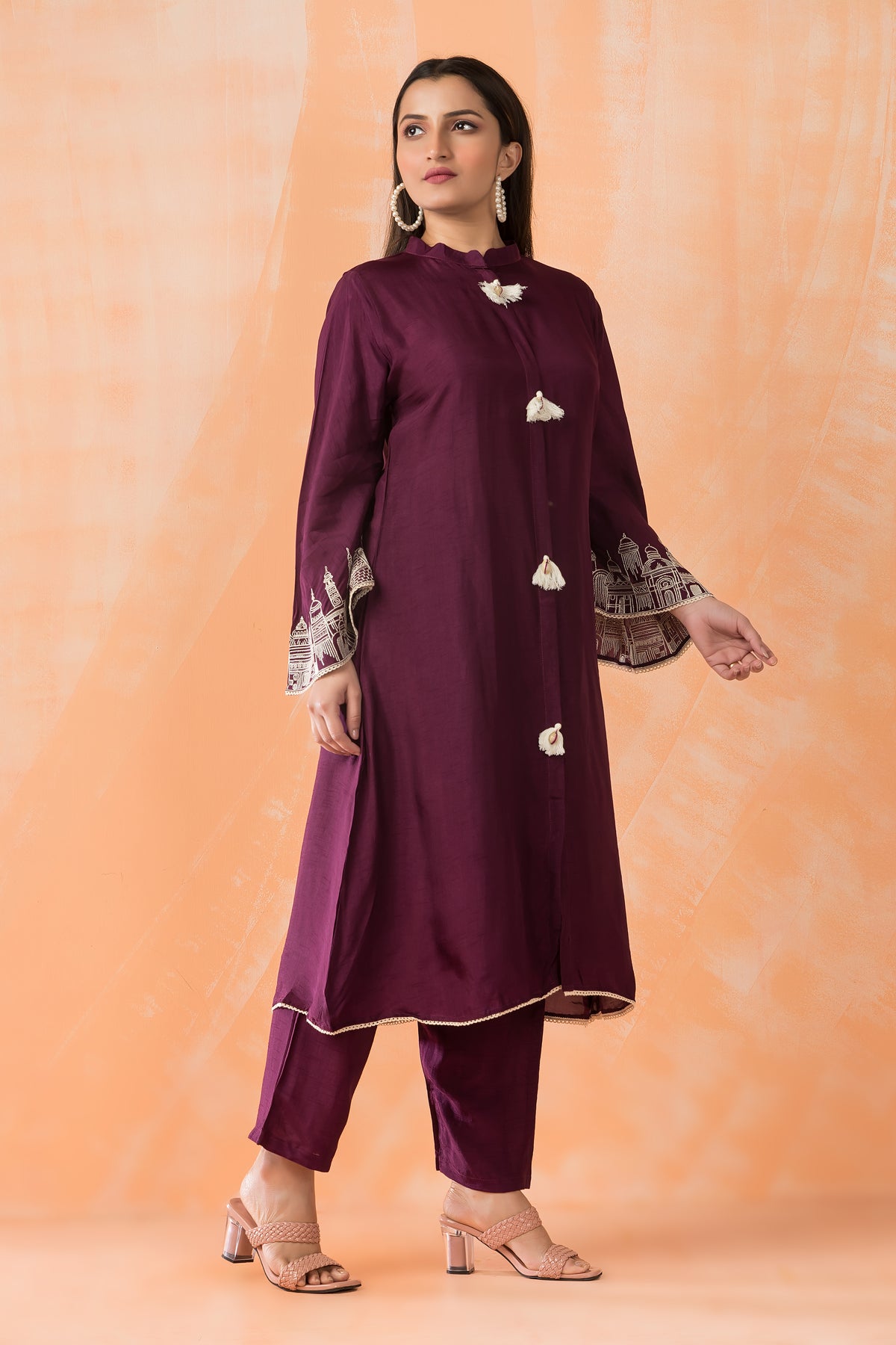 Silk Kurti-Pant Set