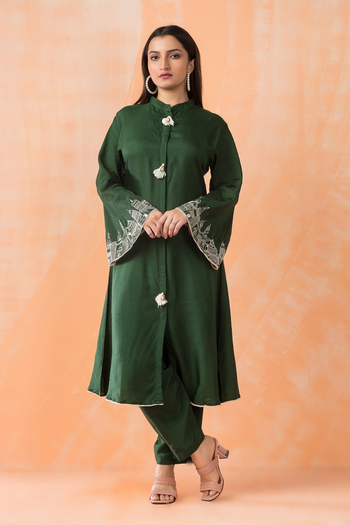 Silk Kurti-Pant Set