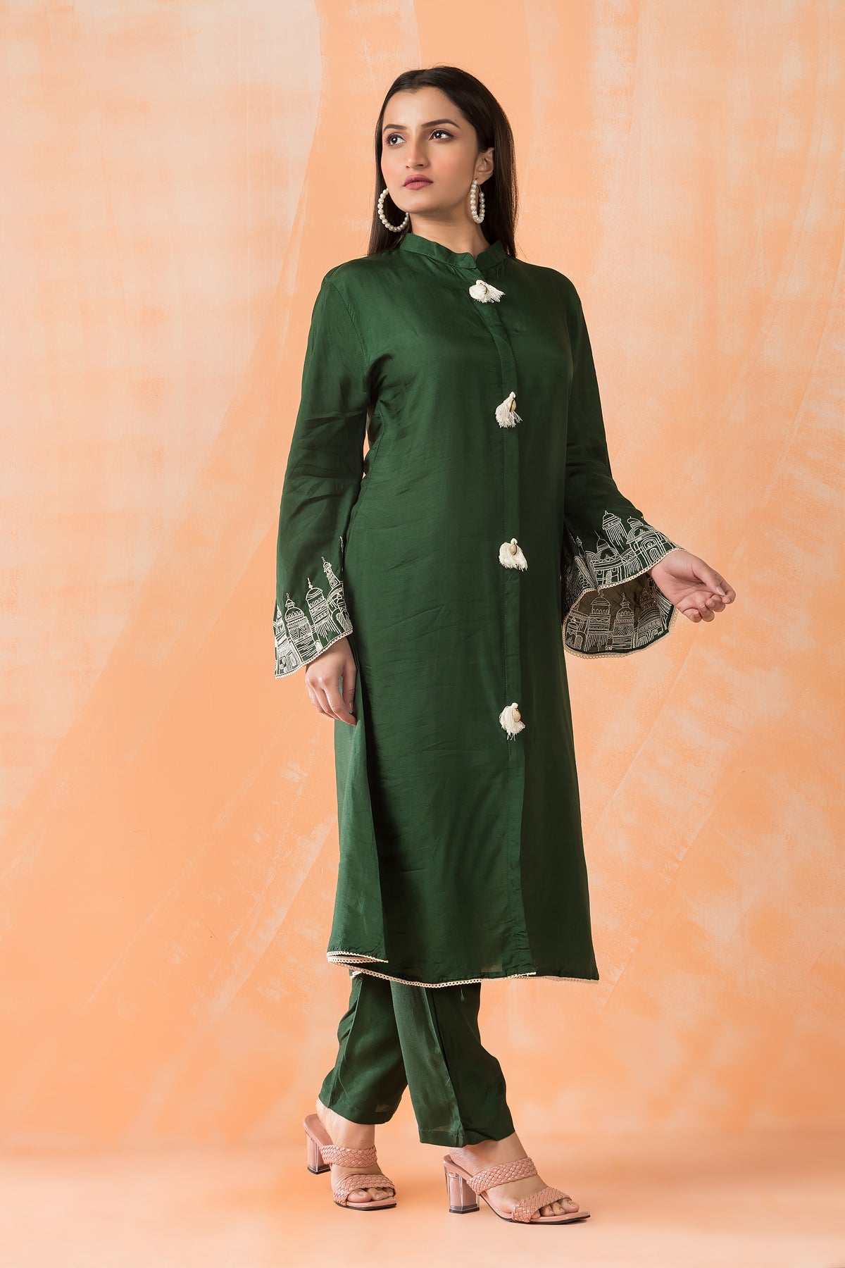 Silk Kurti-Pant Set