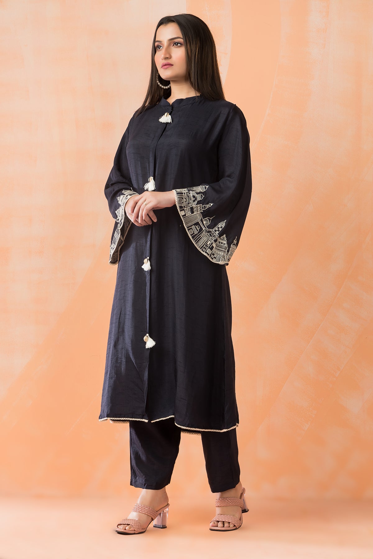 Silk Kurti-Pant Set