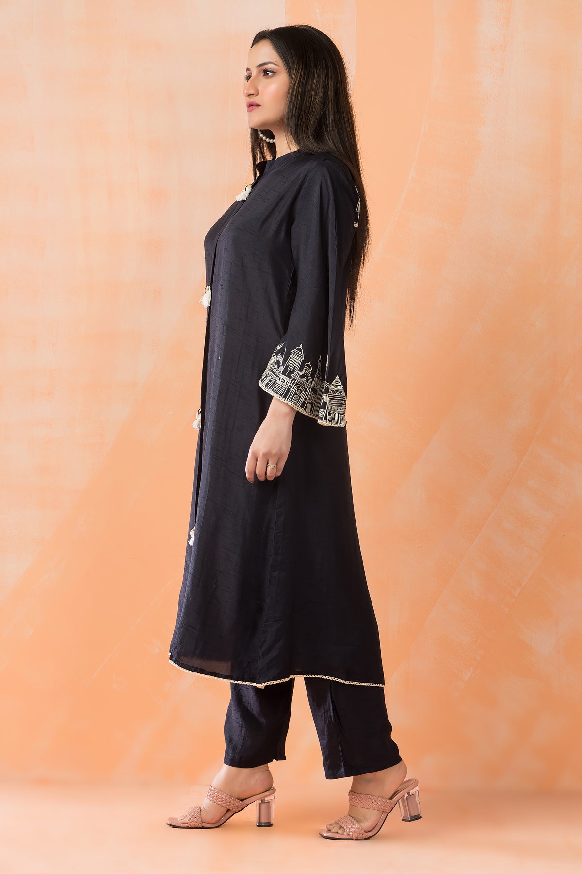 Silk Kurti-Pant Set