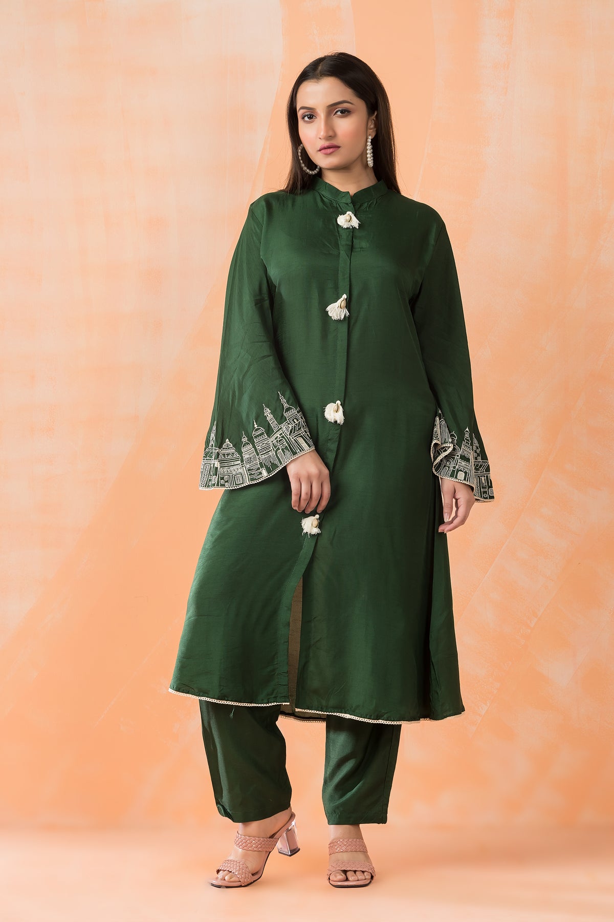 Silk Kurti-Pant Set