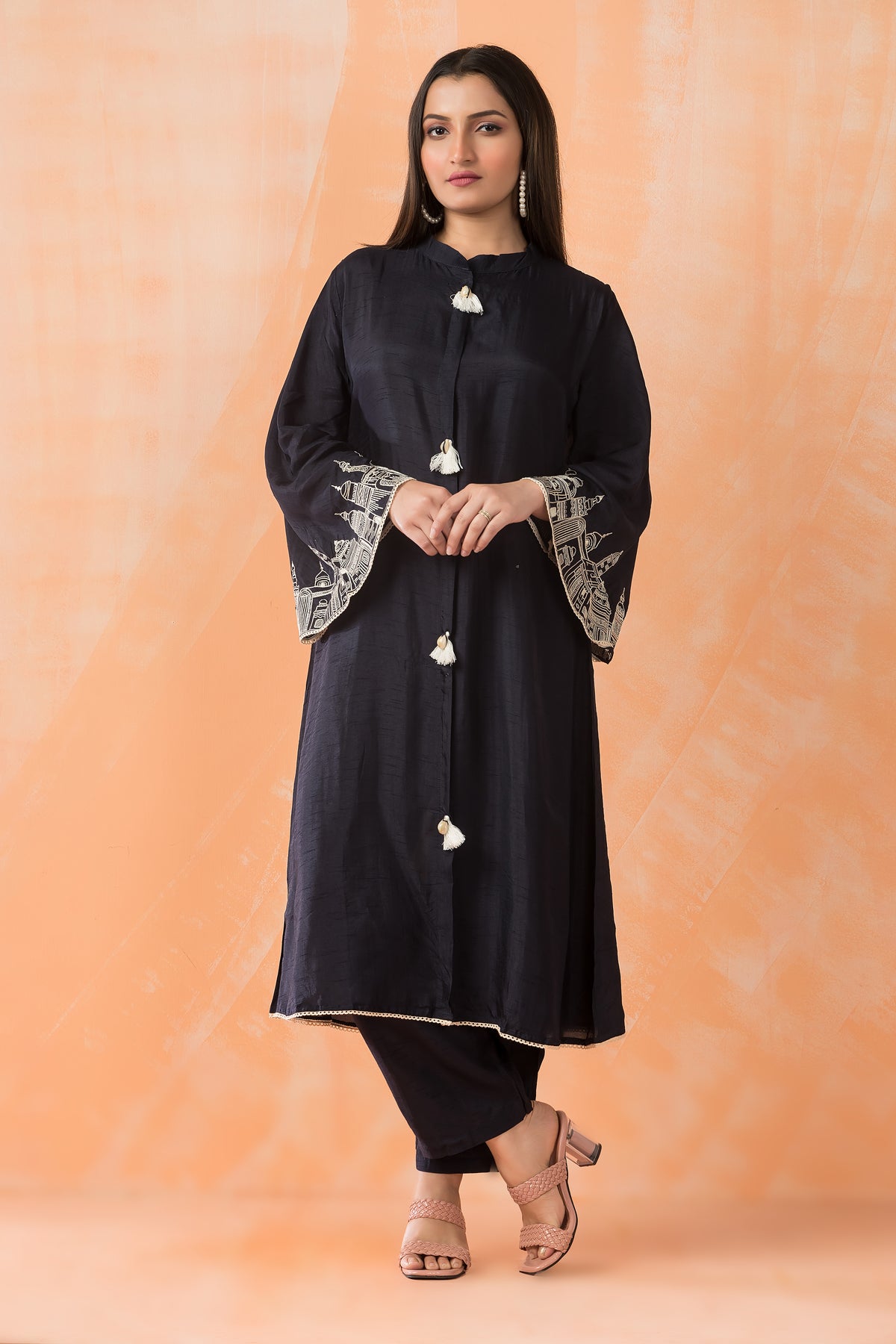 Silk Kurti-Pant Set