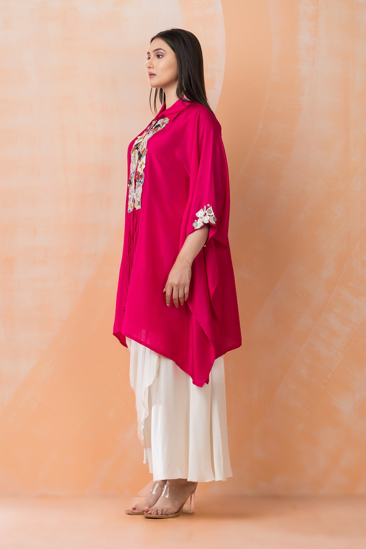 Kaftan Style Designer Dress paired with Stylish Skirt