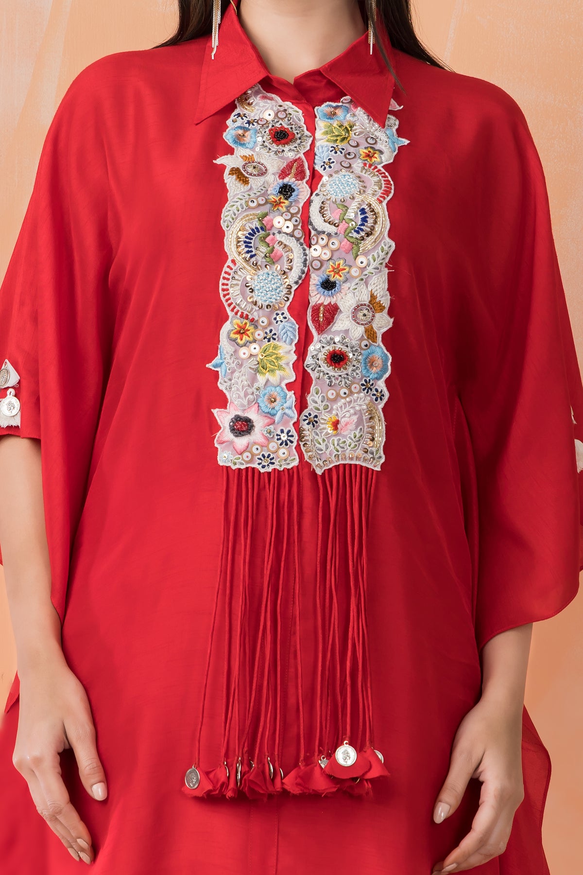 Kaftan Style Designer Dress paired with Stylish Skirt