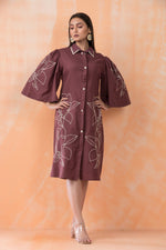 Knee Length Designer Cotton Dress