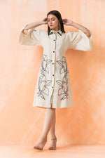 Knee Length Designer Cotton Dress