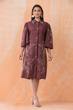 Knee Length Designer Cotton Dress