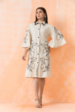 Knee Length Designer Cotton Dress