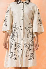 Knee Length Designer Cotton Dress